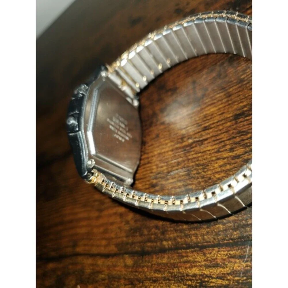 Casio Quartz Analog Digital‎ Watch Black Gold Parts Only Repair Vintage